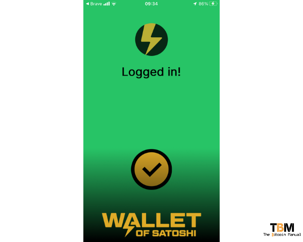 Confirmed login with LN-Auth using WoS