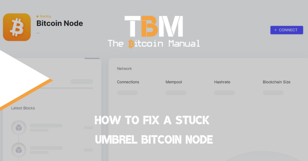 Stuck umbrel node guide